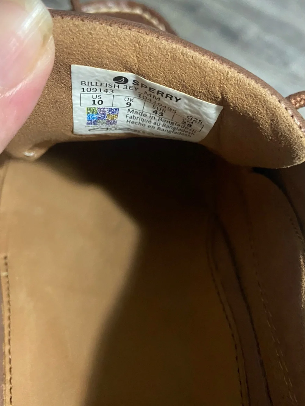 Sperry Men's Brown Leather Moc Toe Boat Shoes with Cream Sole